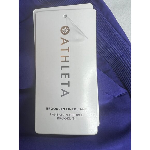 Athleta Brooklyn Lined Pant Womens Purple Ribbed Waist Size 8 - Picture 16 of 16